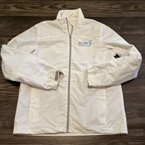 BMW Men's Dallas Marathon Graphic Windbreaker Zip Jacket White ALANIC Size XL